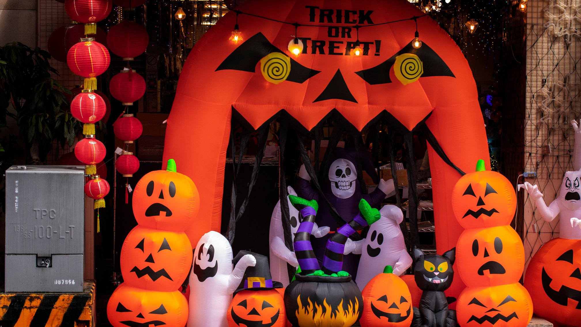 halloween, inflatable ornaments, ornaments, inflatable dolls, de